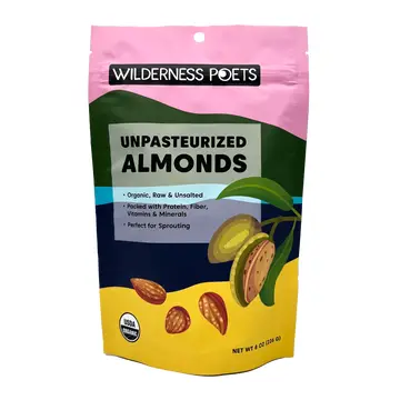 Wilderness Poets Organic Raw Unpasteurized Raw Almonds
